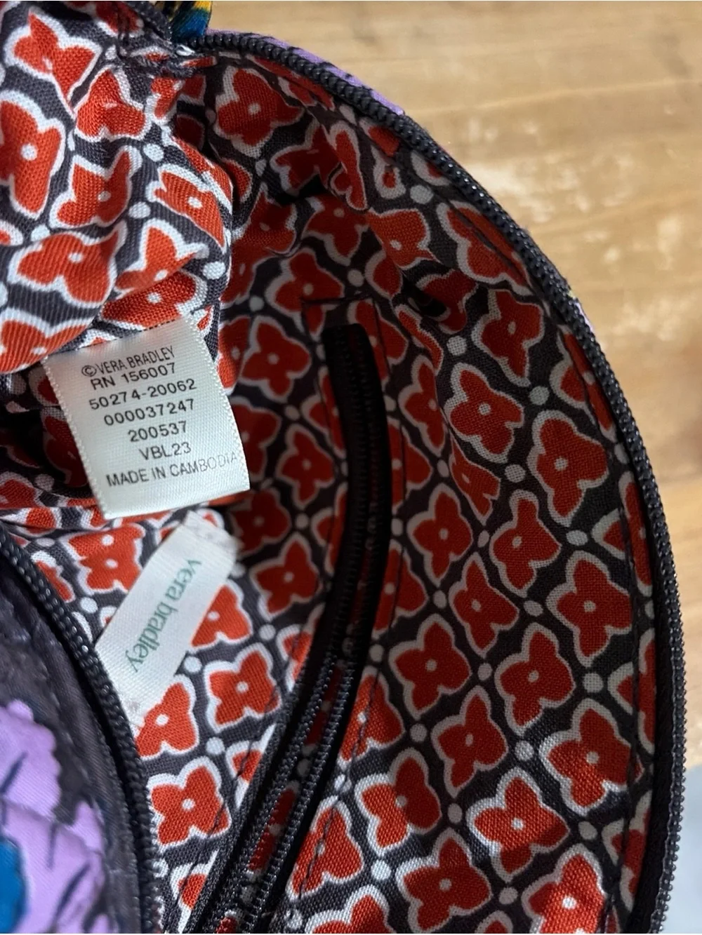 Vera Bradley Blake Colorful Bouquet Paisley Crossbody Bag